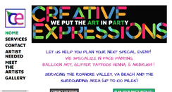 Desktop Screenshot of creativeexpressionsfacepainting.com